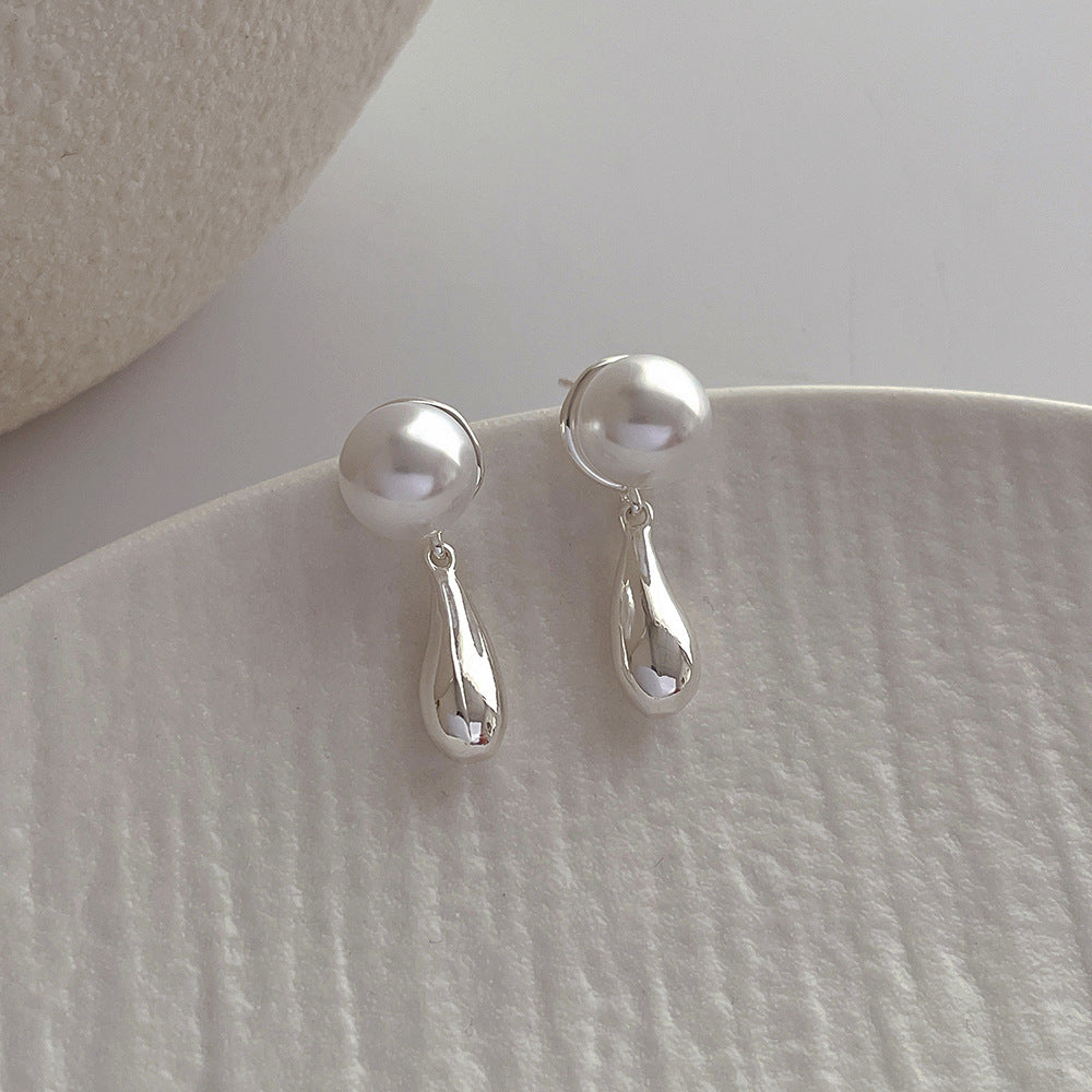 Water Drop Pearl Gentle Simple Graceful Light Luxury Temperament Rings