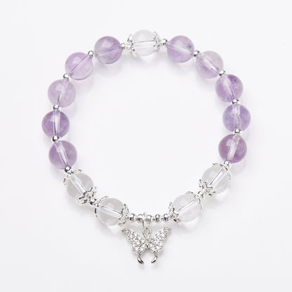 Collection Nine Purple Off Fire Energy Crystal Bracelets