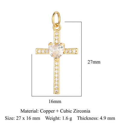 Cross Jade Copper Zircon Ornament Accessories Micro Bracelets