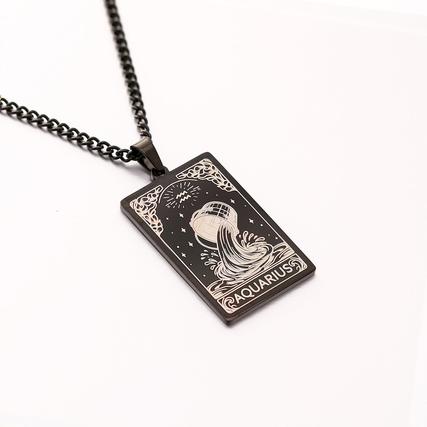 Men's Twee Constellations Logo Dog Tag Vintage Necklaces