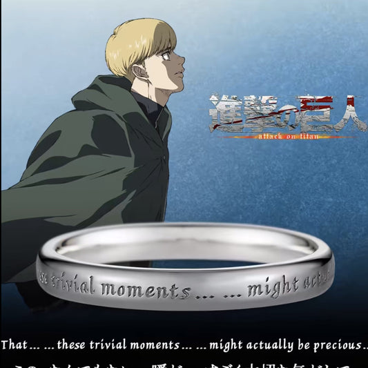 Women's & Men's Attack On Titan Anime Peripheral Two-dimensional Rings