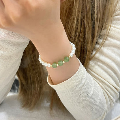 Twin Pearl Light Luxury Minority Exquisite Elastic Bracelets