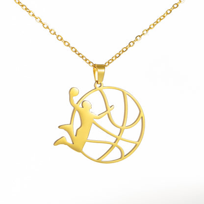 Dunk Action Basketball Hot Fashion Fun Necklaces