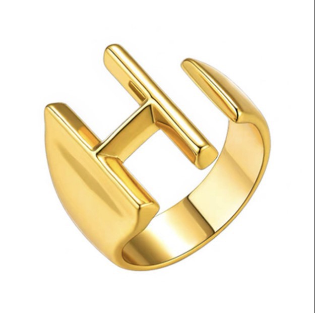 English Letters Female Opening Adjustable Fashion Rings