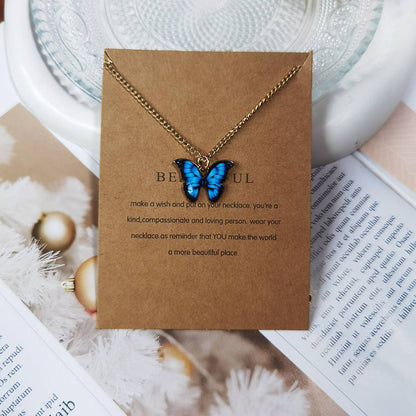 Bohemian Butterfly Accessories Style Simple Clavicle Necklaces