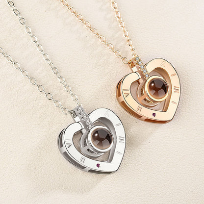 Love Language You Deer Projection Female Necklaces