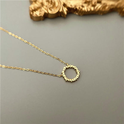 Gold-plated Blue Sea Legend Inlaid Zircon Necklaces