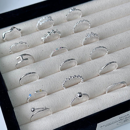 Collection Entire Sterling Sier Material Small Exquisite Rings