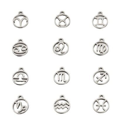 Stainless Steel Small Mirror Twee Constellations Pendants