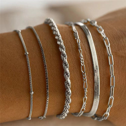 Women's Bohemian Minimalist Metal Chain Suit Simple Bracelets