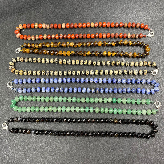 Crystal Agate Colorful Hollow Bead Abacus Necklaces