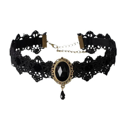 Women's Desire Style Hot Black Oval Collar Abstinence Necklaces