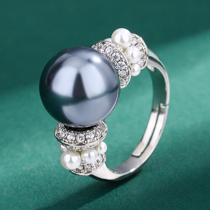 Versatile Jewelry White Pearl Fashion Design Rings