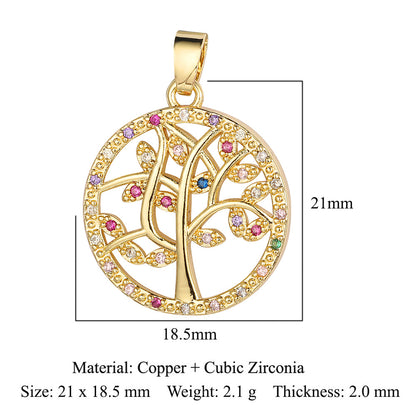 Luxury Color Zirconium Leaves Flower Four-leaf Clover Grape Cherry Necklaces