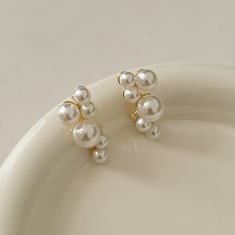 Women's High-grade Pearl For French Entry Lux Niche Earrings