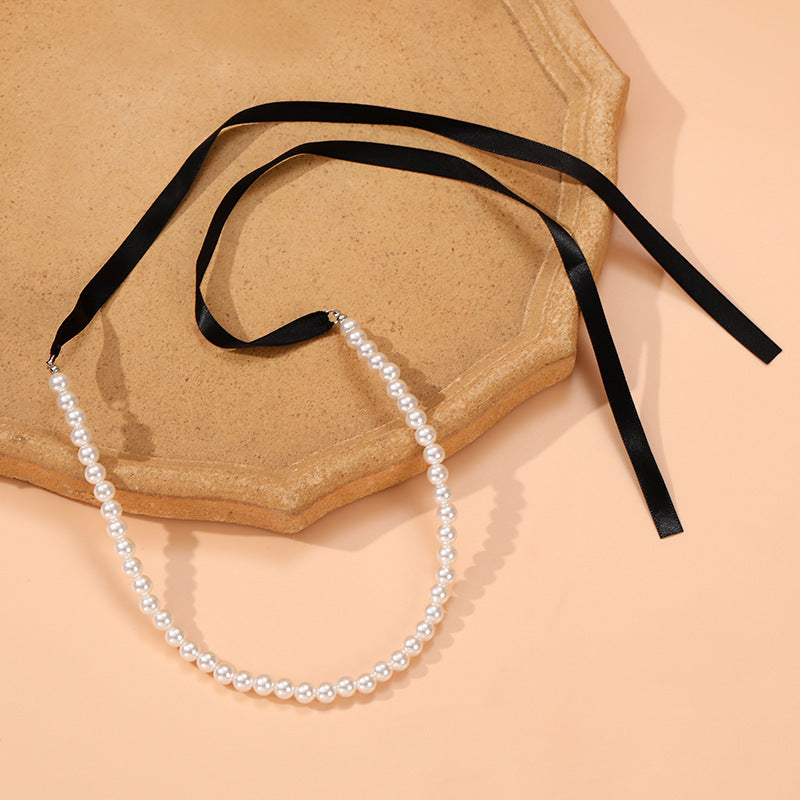 Tassel Clavicle Chain Neck Fashion Veet Pearl Necklaces