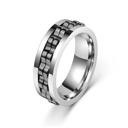 Titanium Steel Rotatable Fashion Hand Accessories Rings