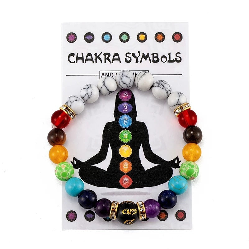 Women's & Men's Natural Stone Crystal Anxiety Relief Mandala Bracelets