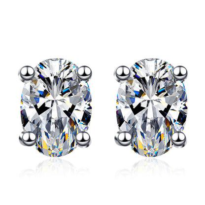 Women's Big Diamond Moissanite Exquisite Small Ear Earrings