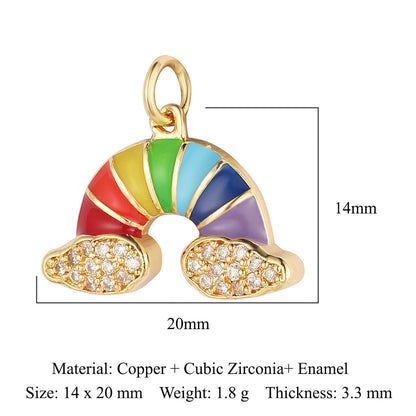 Beads Moon Sun Copper Zircon Ornaments Necklaces