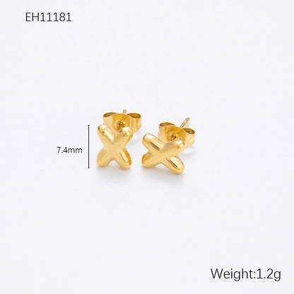 Women's Alphabet Letter Stainless Steel Gold-plated High-grade Affordable Luxury Earrings