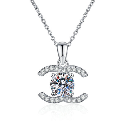 Women's Live Sterling Sier For Moissanite Classic Necklaces