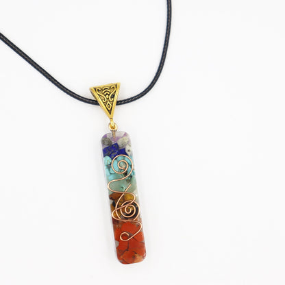 Fashion Natural Stone Crystal Colors Yoga Pendants