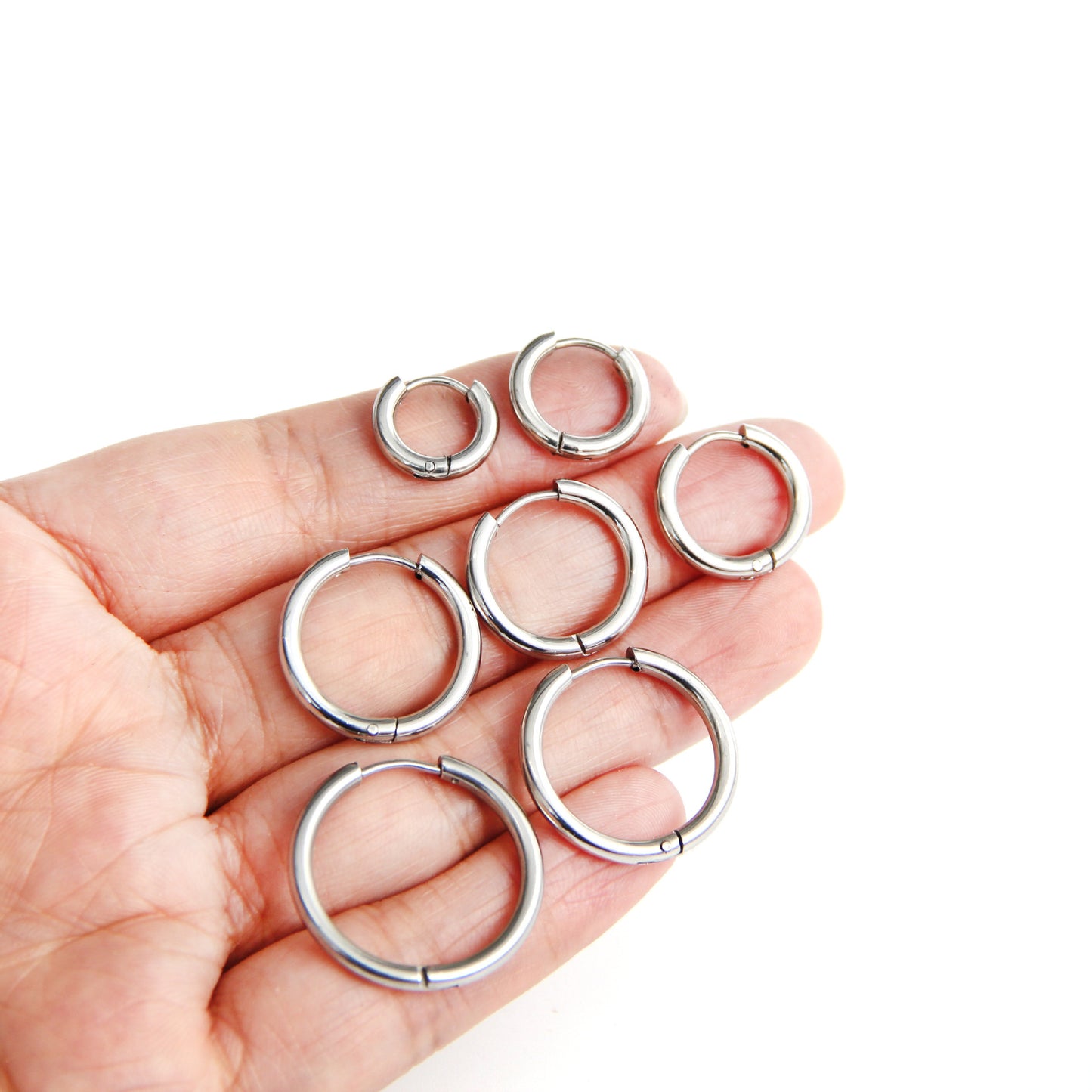 Coarse Titanium Steel Simple Ear Clip Earrings