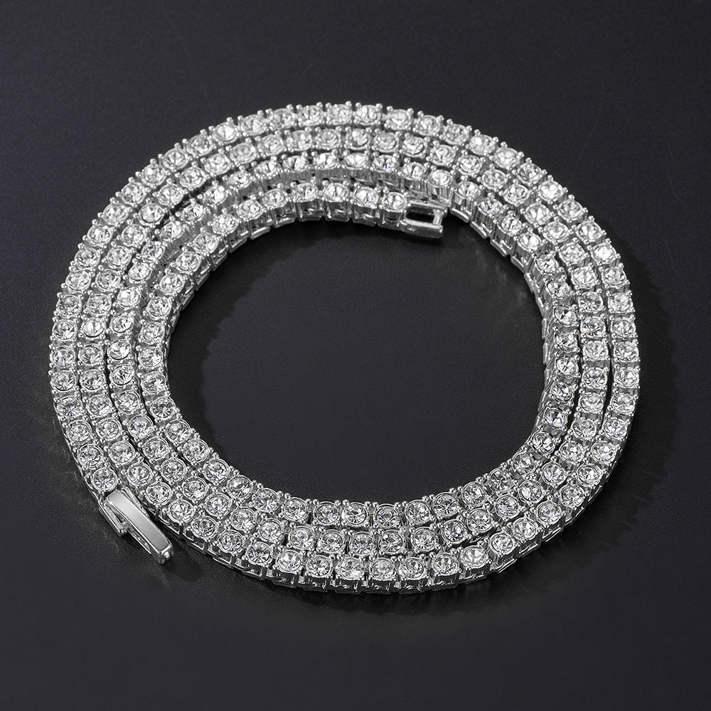 Women's & Men's Alloy Rhinestone Cuban Link Ornament Simple Necklaces