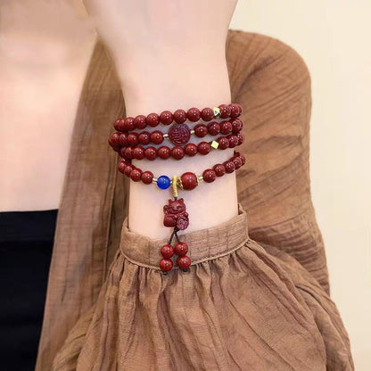 Women's Chinese Style Imitation Cinnabar Gourd Fu Bracelets
