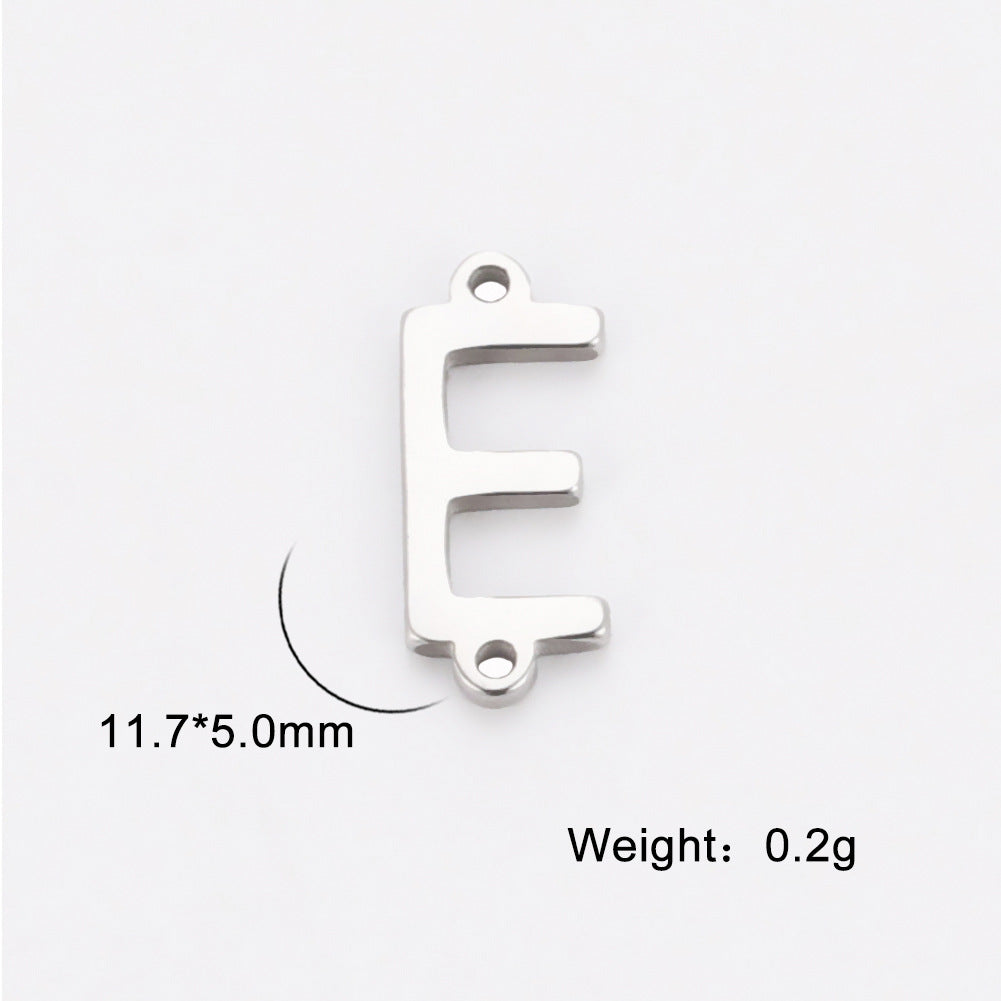 Personality Trend Ornament Letters Upper Lower Holes Pendants