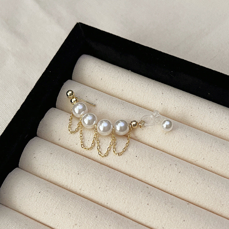 Women's Luxury Asymmetric Pearl Fashion Personality Elegant Niche Rings