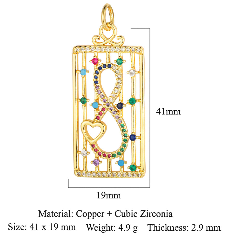 Palm Eyes Face Crown Snake Star Butterfly Rectangle Pendants