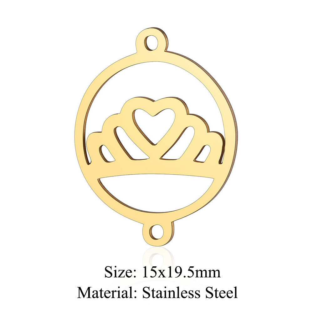 Steel Peach Heart Ornament Accessories Palm Pendants