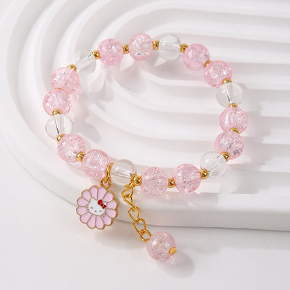 Niche Design Couple Female Colored Glaze Bracelets