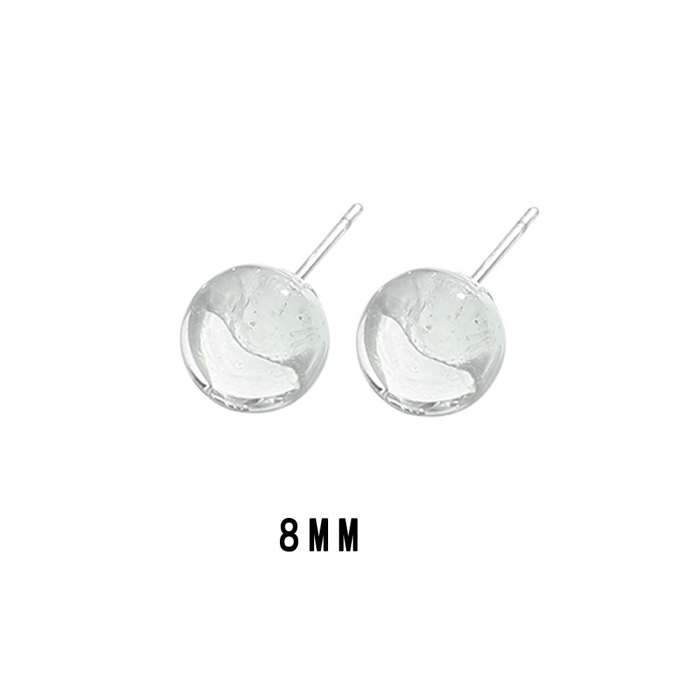 Crystal Ball Simple Temperament Cold Feeling Winter Dew Earrings