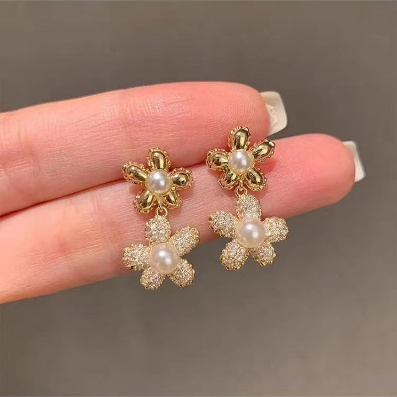 Affordable Luxury Fashion High-grade Small Fresh Flower Earrings