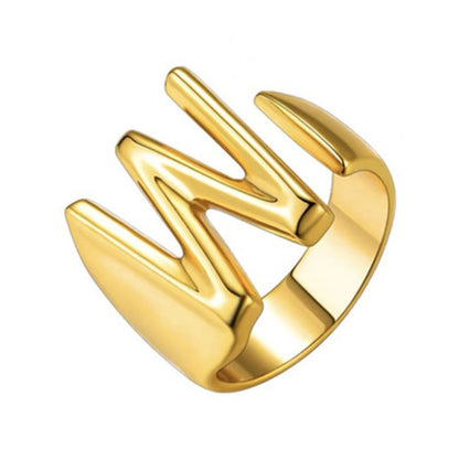 English Letters Female Opening Adjustable Fashion Rings