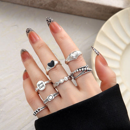 Women's Butterfly More Than Loving Heart With Opening Knuckle Set Rings