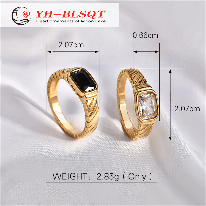 Titanium Steel Small Exquisite Korean Style Rings