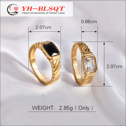 Titanium Steel Small Exquisite Korean Style Rings