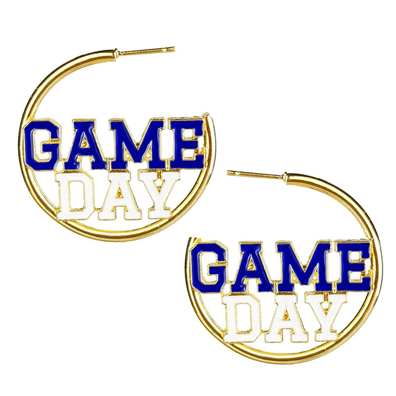 Fashion Rugby Match Day Sports Ear Earrings