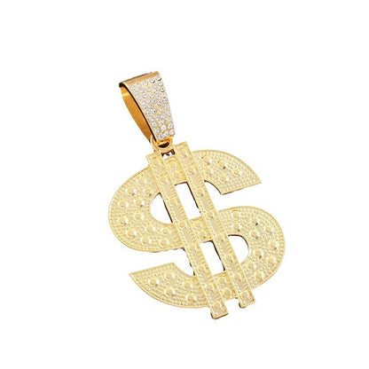 Women's & Men's Hip Hop Gold Color Chain Dollar Pendants