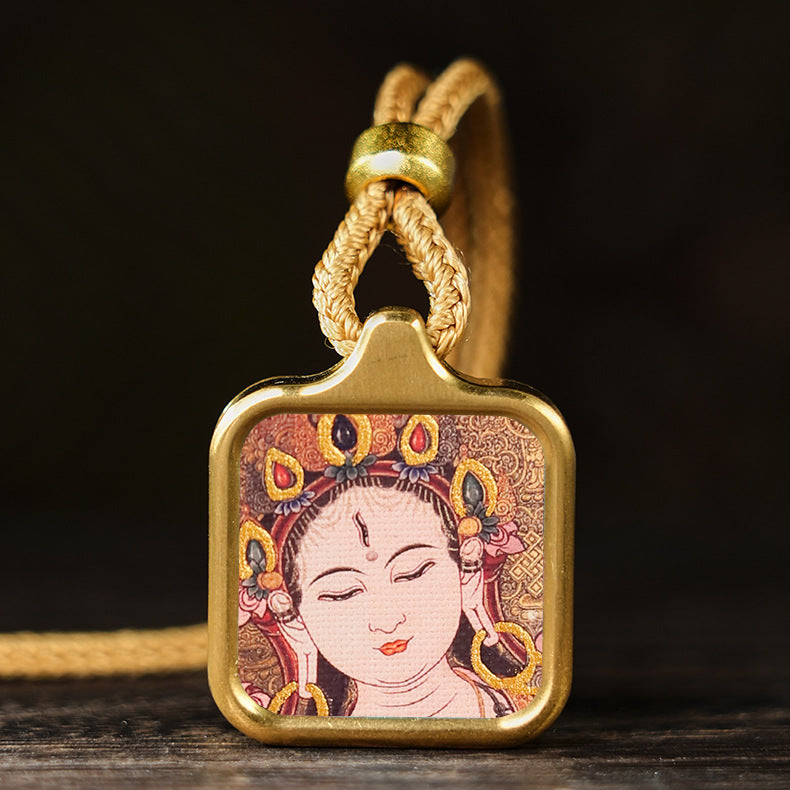 Bodhisattva Dragon Yellow God Of Wealth Necklaces