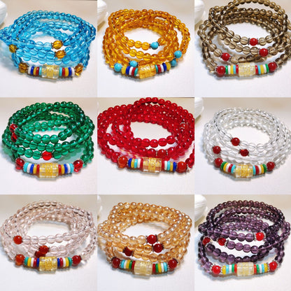 Beads Safe Imitation Garnet Agate White Bracelets