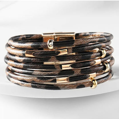 Women's Summer Fashion Copper Tube Accessories Leather Bracelets