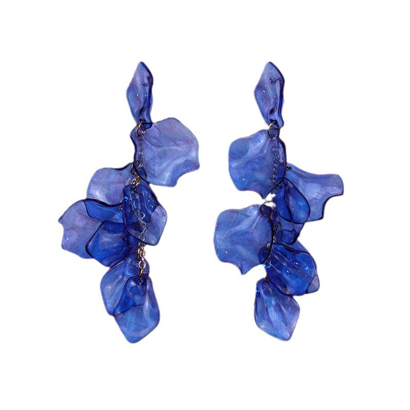 Women's Tassel Petal High Profile Fashion Personality Earrings