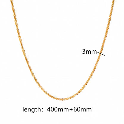 Gold Plated Chain O-shaped Figaro Personality Necklaces