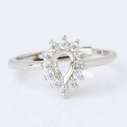 Frame Open Mouth Autumn Copper Alloy Electroplating Sier Rings