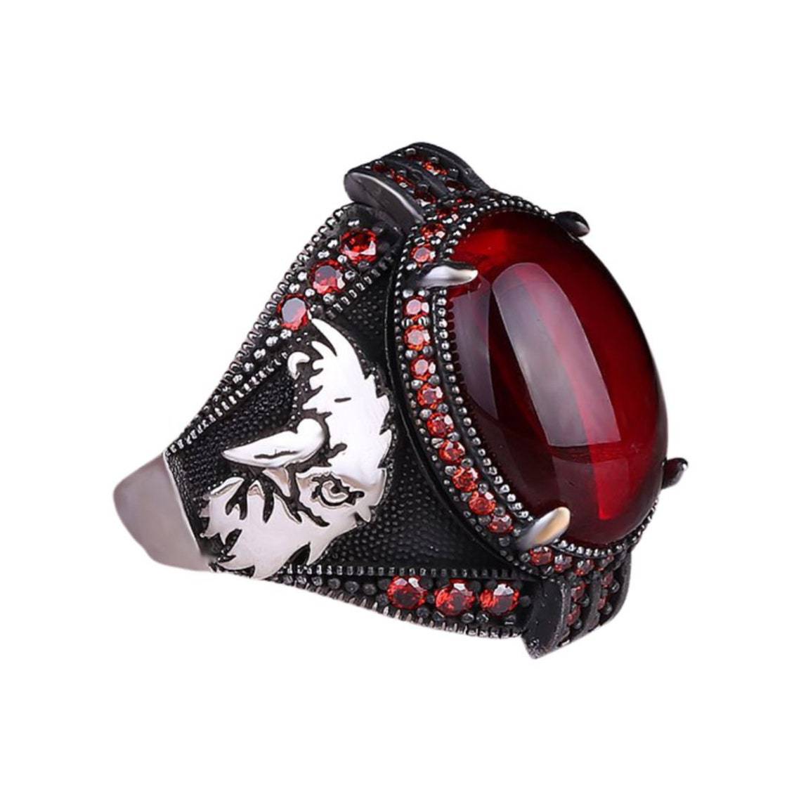 Men's Personality Retro Punk Colorful Gem Scorpion Rings